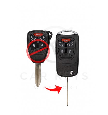 CHRYSLER DODGE JEEP - KEY SHELL