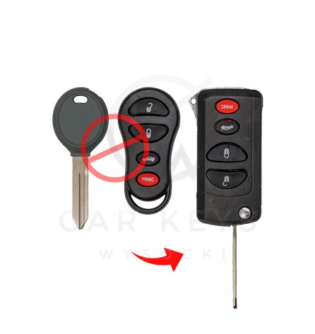 CHRYSLER DODGE JEEP - KEY SHELL